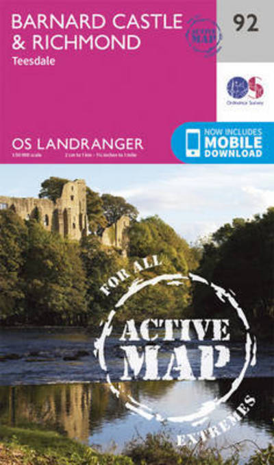 Cover for Ordnance Survey · Barnard Castle and Surrounding Area (Hardcover Book) [February 2016 edition] (2016)