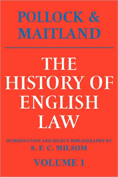 Cover for Frederick Pollock · The History of English Law: Volume 1: Before the Time of Edward I (Pocketbok) [Revised edition] (1968)