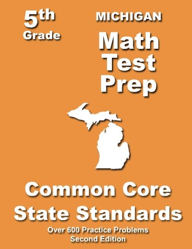 Cover for Teachers' Treasures · Michigan 5th Grade Math Test Prep: Common Core Learning Standards (Paperback Book) (2013)