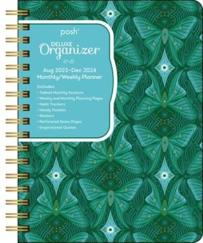 Cover for Andrews McMeel Publishing · Posh: Deluxe Organizer 17-Month 2023-2024 Monthly / Weekly Hardcover Planner Calendar: Blue Butterflies (Calendar) (2023)