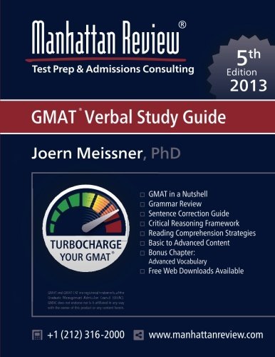 Manhattan Review GMAT Verbal Study Guide [5th Edition] - Joern Meissner - Kirjat - Manhattan Review, Inc. - 9781629260150 - tiistai 18. joulukuuta 2012