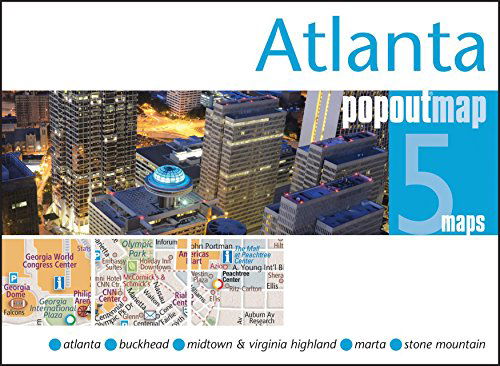 Cover for Popout Maps · Popout Atlanta: Pocket Size Pop-up City Map of Atlanta with Transit Map (Popout Maps) (Map) [Fol Map edition] (2012)