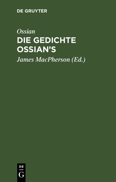 Cover for Ossian · [Gedichte] Die Gedichte Ossian's (N/A) (1901)