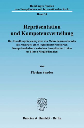 Cover for Sander · Repräsentation und Kompetenzvert (Book) (2005)