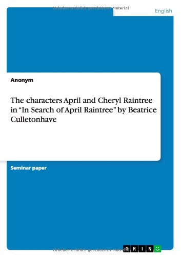 Cover for Anonym · The Characters April and Cheryl Raintree in in Search of April Raintree by Beatrice Culletonhave (Paperback Book) (2011)