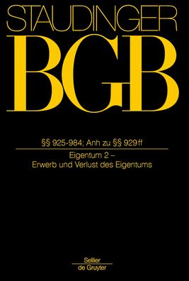 Cover for Staudinger · Bgb.§§ 925-984 (Book) (2016)