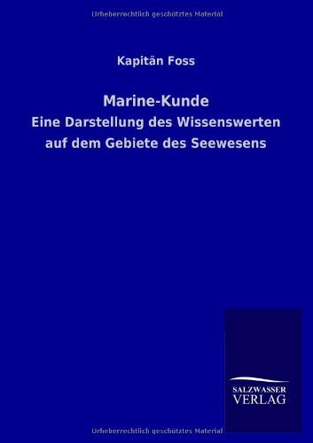Cover for Kapitan Foss · Marine-kunde (Taschenbuch) [German edition] (2013)