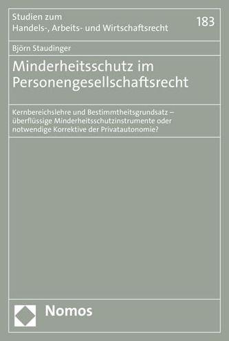 Cover for Staudinger · Minderheitsschutz im Persone (Book) (2020)