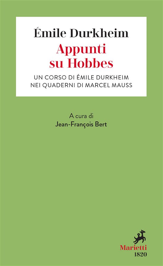 Cover for Émile Durkheim · Appunti Su Hobbes. Un Corso Di Emile Durkheim Nei Quaderni Di Marcel Mauss (Bok)