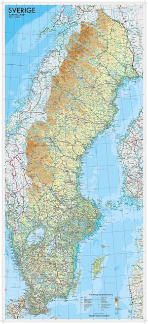 Cover for Kartförlaget · Sverige väggkarta 1:1 300 000 (Kort) (2022)