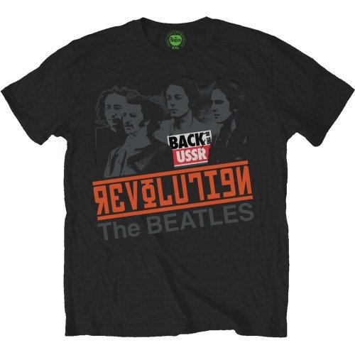 Cover for The Beatles · The Beatles Unisex T-Shirt: Revolution - Back in the USSR (T-shirt) [size S] [Black - Unisex edition]