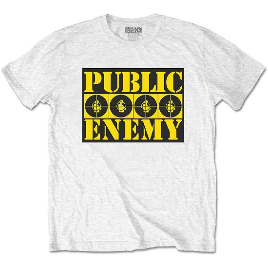 Cover for Public Enemy · Public Enemy Unisex T-Shirt: Four Logos (T-shirt) [size S] [White - Unisex edition]