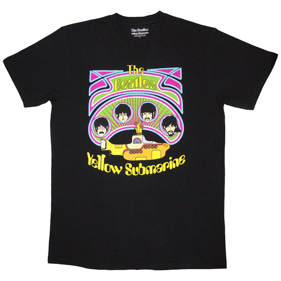 The Beatles Unisex T-Shirt: Yellow Submarine Heads in Circles v2 - The Beatles - Merchandise -  - 5056737260151 - June 13, 2024