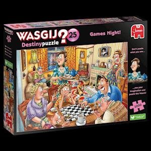 Cover for Wasgij Destiny 25 · Spelletjesavond! (1000) (Puslespill)