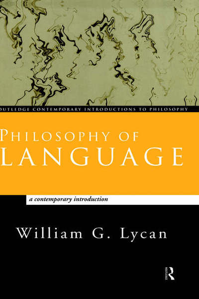 Cover for William G. Lycan · Philosophy of Language (Gebundenes Buch) (1999)