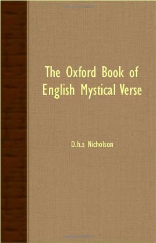 Cover for D.h.s Nicholson · The Oxford Book of English Mystical Verse (Paperback Book) (2007)