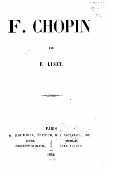 Cover for F Liszt · F. Chopin (Paperback Book) (2015)