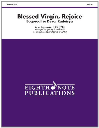 Cover for Alfred Publishing Staff · Blessed Virgin, Rejoice (Bogoroditse Devo, Raduisya) (Score &amp; Parts) (Eighth Note Publications) (Paperback Book) (2012)