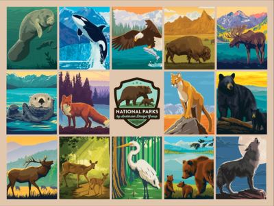 Cover for Anderson Design Group · National Parks Wildlife by Anderson Design Group 1000-Piece Puzzle (Hardcover Book) (2021)