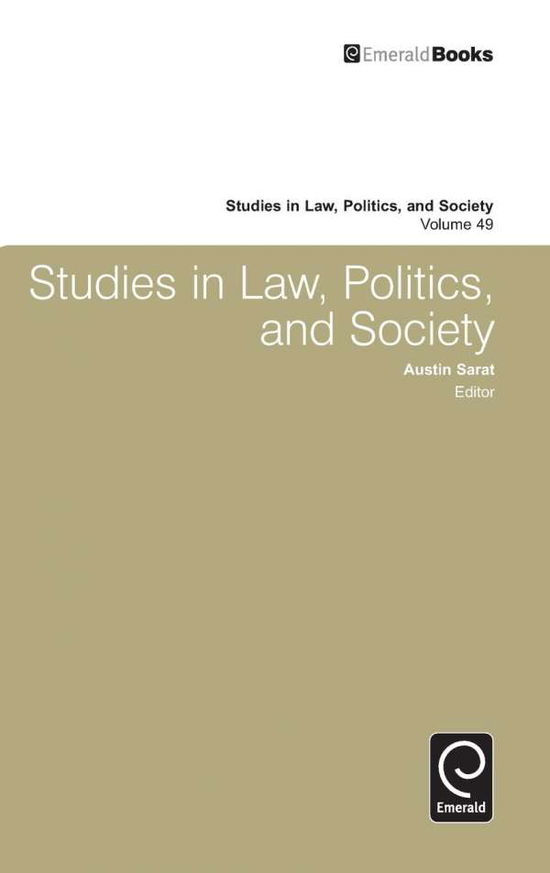 Cover for Austin Sarat · Studies in Law, Politics, and Society - Studies in Law, Politics, and Society (Hardcover Book) (2009)