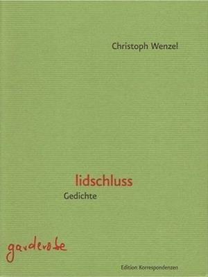 Cover for Christoph Wenzel · Lidschluss (Book)