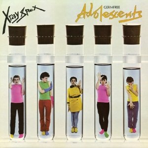 Cover for X-ray Spex · Germfree Adolescents (Ltd Test Tube Clear/w Blue Splatter Vinyl) (LP) [Coloured edition] (2017)