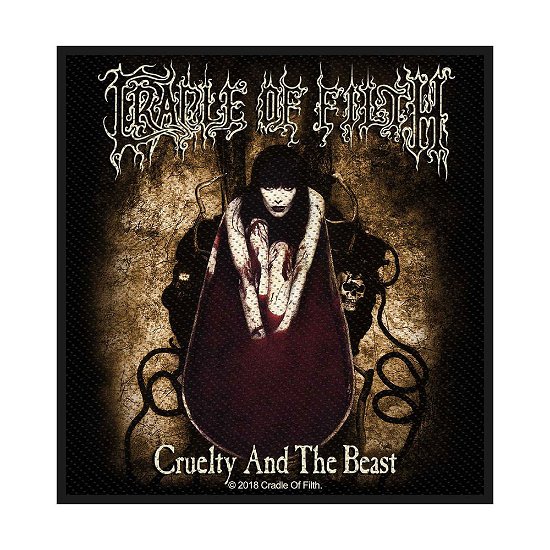 Cradle Of Filth Standard Woven Patch: Cruelty and the Beast - Cradle Of Filth - Produtos - PHD - 5055339792152 - 30 de setembro de 2019