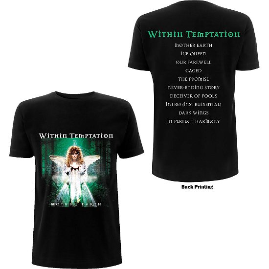 Within Temptation Unisex T-Shirt: Mother Earth (Back Print) - Within Temptation - Koopwaar -  - 5056187736152 - 