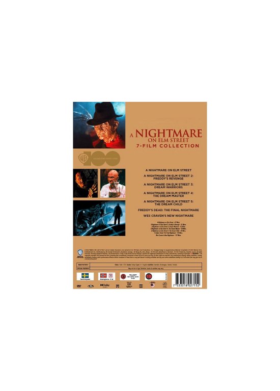 Cover for Warner 100: Nightmare on Elm Street 7-film Box (DVD) [Limited Warner 100 edition] (2023)