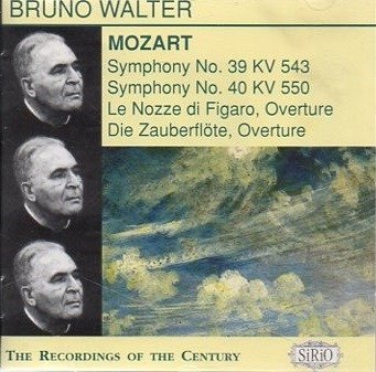 Cover for Walter Bruno · Symphony N.39 E N.40 - Nozze Di Figaro, Overture - Die Zauberflote, Overture (CD) (1997)