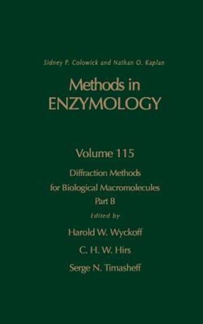 Cover for Kaplan Colowick · Diffraction Methods for Biological Macromolecules, Part B - Methods in Enzymology (Hardcover Book) (1985)