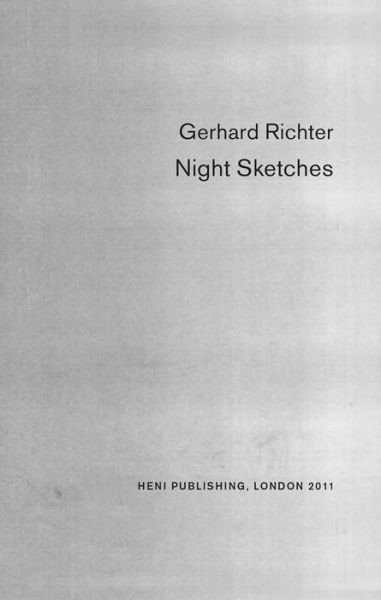 Cover for Gerhard Richter · Night Sketches (Book) (2011)