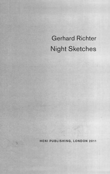 Cover for Gerhard Richter · Night Sketches (Buch) (2011)