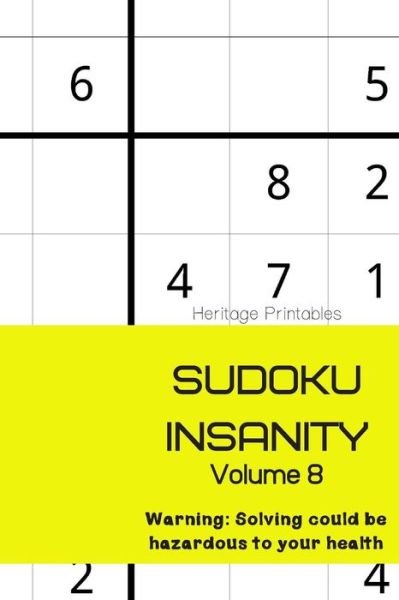 Cover for Heritage Printables · Sudoku Insanity Volume 8 (Taschenbuch) (2019)
