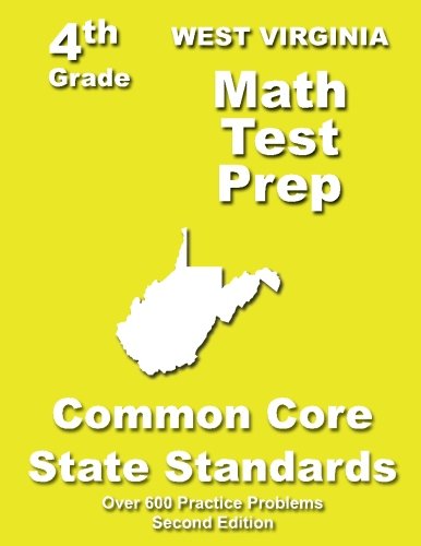 Cover for Teachers' Treasures · West Virginia 4th Grade Math Test Prep: Common Core Learning Standards (Paperback Book) (2013)