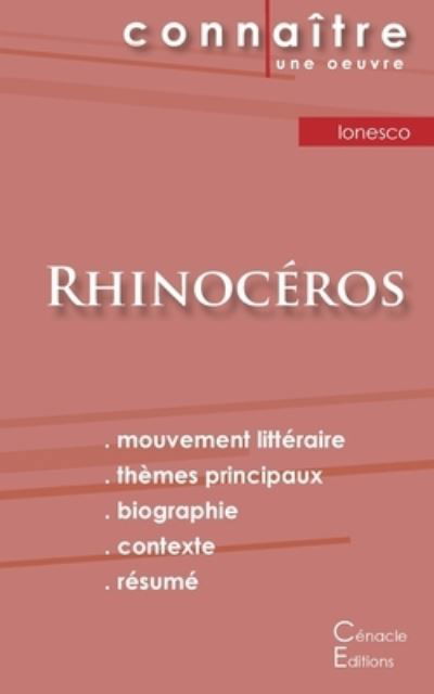 Cover for Eugène Ionesco · Fiche de lecture Rhinoceros de Eugene Ionesco (Analyse litteraire de reference et resume complet) (Paperback Bog) (2022)