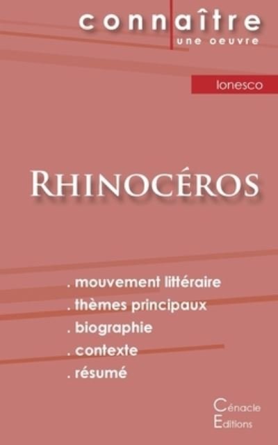 Cover for Eugène Ionesco · Fiche de lecture Rhinoceros de Eugene Ionesco (Analyse litteraire de reference et resume complet) (Paperback Book) (2022)