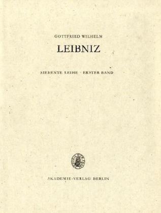 Cover for Gottfried Wilhelm Leibniz · Saemtliche Schriften Und Briefe (Hardcover Book) (1990)