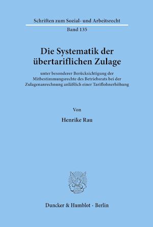 Cover for Rau · Die Systematik der übertariflichen (Book) (1995)