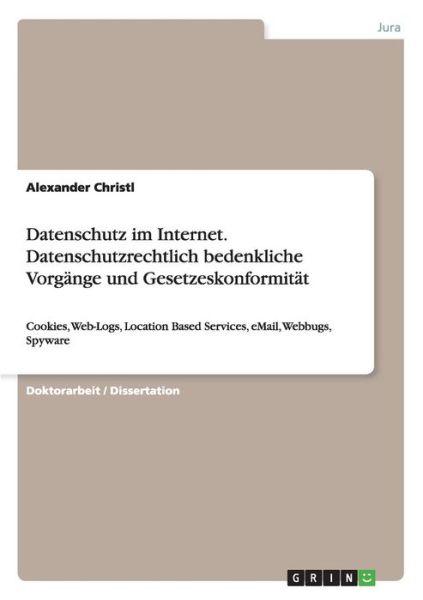 Cover for Christl · Datenschutz im Internet (Book) [German edition] (2008)