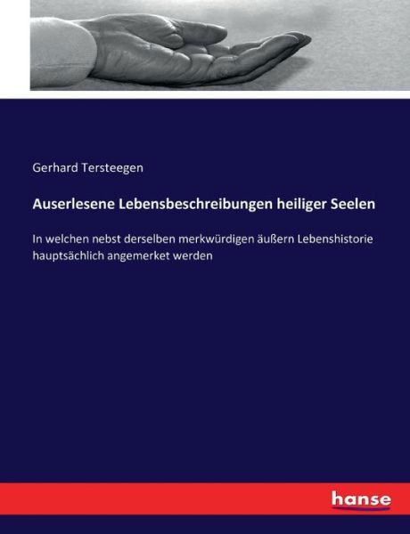 Cover for Tersteegen · Auserlesene Lebensbeschreibu (Bok) (2016)