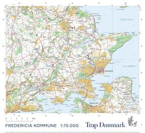 Cover for Trap Danmark · Trap Danmark: Kort over Fredericia Kommune (Kort) (2021)
