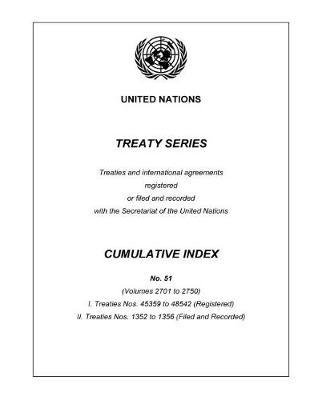 Cover for United Nations · Treaty Series Cumulative Index Number 51 (Paperback Book) (2017)