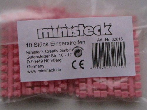 Cover for Ministeck · Ministeck 10x 1 Punt Kleuren Strips (Roze) (Toys)