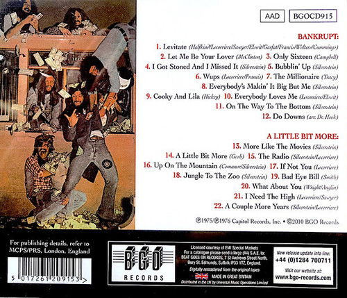 Dr. Hook · Bankrupt/A Little Bit More (CD) [Remastered edition] (2021)