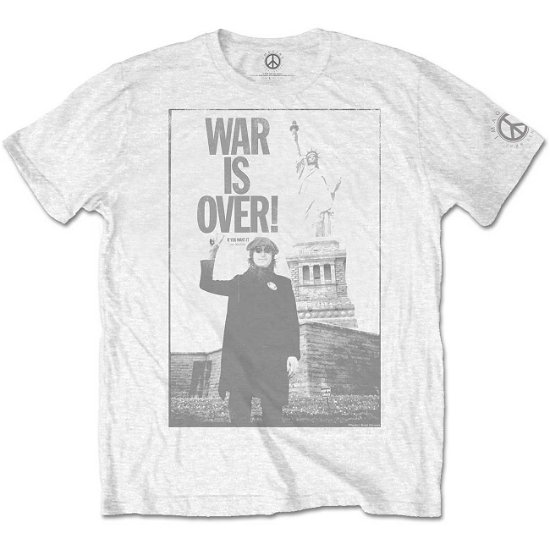 Cover for John Lennon · John Lennon Unisex T-Shirt: Liberty Lady (T-shirt) [size L] [White - Unisex edition] (2019)