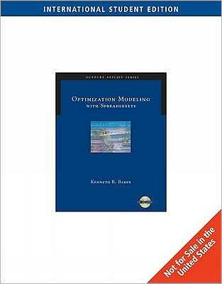 Cover for Kenneth Bager · Ise-optimization Modeling Withspreadsheets (Paperback Bog) [International edition] (2005)