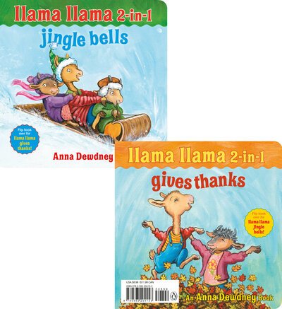 Cover for Anna Dewdney · Llama Llama 2-in-1: Gives Thanks / Jingle Bells - Llama Llama (Board book) (2020)