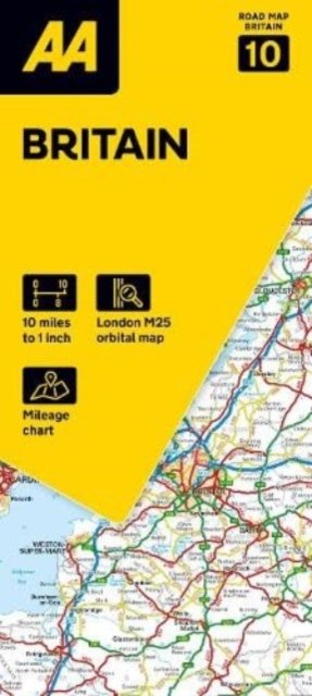 Cover for AA Road Map Britain - AA Road Map Britain series (Map) [8 New edition] (2024)