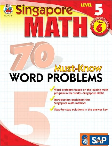 Cover for Frank Schaffer Publications · Singapore Math 70 Must-know Word Problems Level 5, Grade 6 (Paperback Bog) (2009)